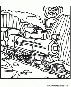 Train Coloring Pages to Print for Kids   89042