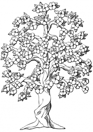 Tree Coloring Pages to Print Online   625N6