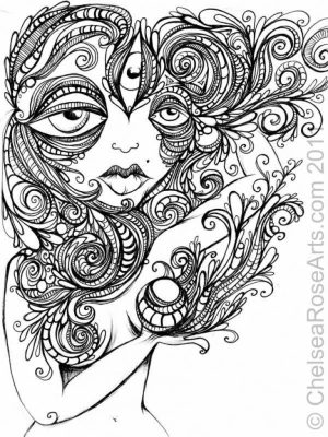 Trippy Coloring Pages for Adults   BH89W