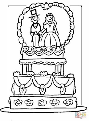 Wedding Cake Coloring Pages   817am
