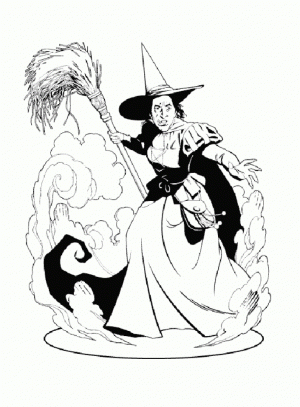Wicked witch of the west from Wizard Of Oz Coloring Pages