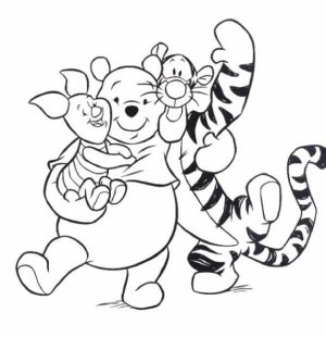 Winnie the Pooh Fun Cartoon Coloring Pages for Kids   05714