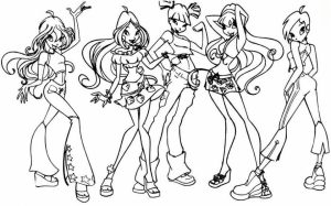Winx Club Coloring Pages Free for Kids   e9bnu