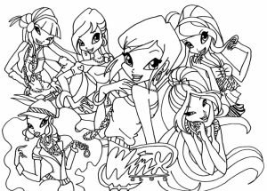 Winx Club Coloring Pages Online Printable   nhywg