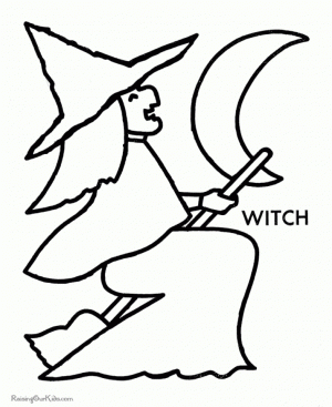 Witch Coloring Pages Free for Kids   6Ir1n