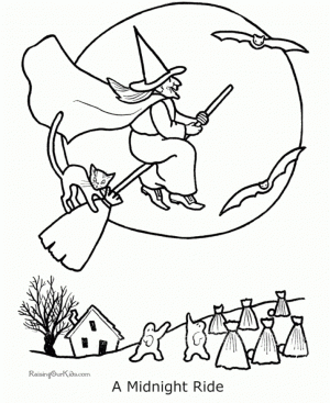 Witch Coloring Pages Free to Print   JU7zm