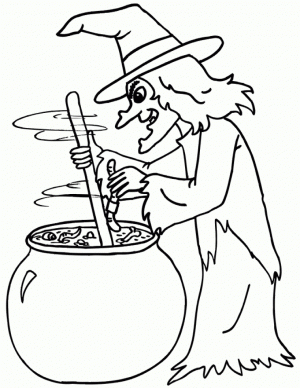 Witch Coloring Pages to Print for Kids   KIFps