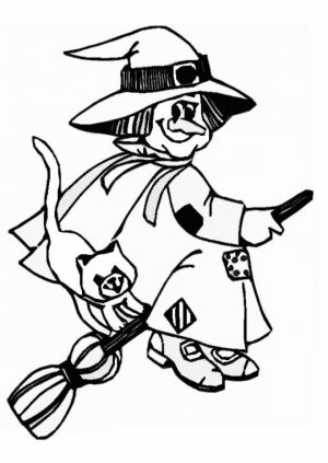 Witch Coloring Pages to Print Online   K0X5s