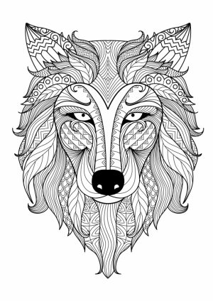 Wolf Coloring Pages for Adults   37182