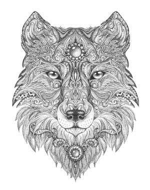 Wolf Coloring Pages for Adults   75619