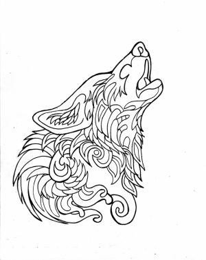 Wolf Coloring Pages for Adults Free Printable   65712