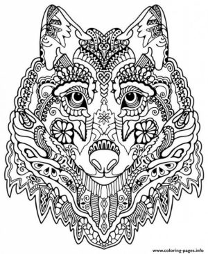 Wolf Coloring Pages for Adults Free Printable   75117