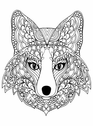 Wolf Coloring Pages for Adults Free Printable   96993