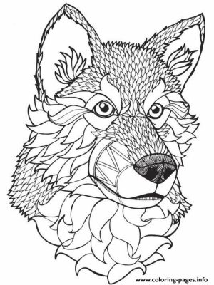 Wolf Coloring Pages for Adults Free Printable   99131