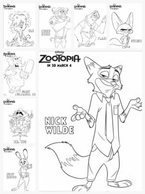 Zootopia Coloring Pages Free Printable   434416